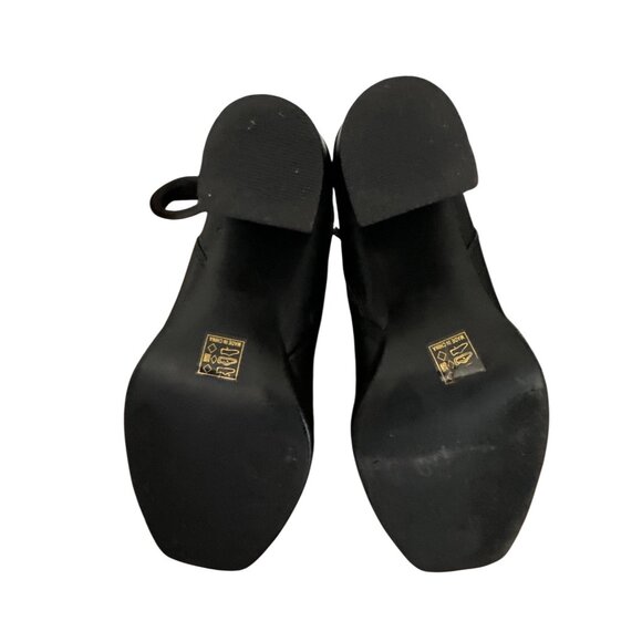 PrettyLittleThing Black Chelsea Boots Pull On Square Toe Ankle Side Zip Size 9 - Picture 8 of 9